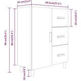  Komoda boja hrasta sonome 69 5 x 34 x 90 cm konstruirano drvo | shoptok.hr
