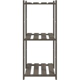  Stalak za pohranu 3 razina sivi 60x38x90 cm masivna borovina | shoptok.hr