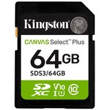 Kingston Canvas Select Plus SD 64GB Class10 UHS-I SDS3/64GB spominska kartica | Shoptok.si