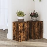 vidaXL Stojalo za rastline 2 kosa dimljeni hrast 20x20x30 cm inž. les Cene