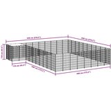  Kavez za pse srebrni 25,41 m² čelični | shoptok.hr
