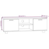 TV ormarić smeđa boja hrasta 120x40,5x35 cm konstruirano drvo | shoptok.hr