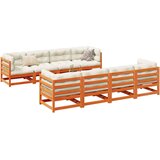  9-dijelni set vrtnih sofa s jastucima voštano smeđi od borovine | shoptok.hr