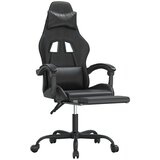  Gaming stol z oporo za noge črno umetno usnje, (21378206) | Shoptok.si