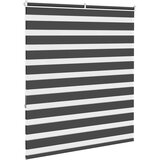 vidaXL Zavjesa zebra crna 130x150 cm širina tkanine 125,9 cm poliester | shoptok.hr