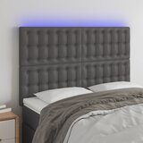 vidaXL LED uzglavlje sivo 144x5x118/128 cm od umjetne kože Cijene