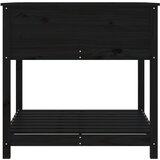  Sadilica s policom crna 82,5x82,5x81 cm od masivne borovine | Eponuda.ba