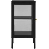  Komoda crna 38 x 35 x 70 cm od čelika i stakla | shoptok.hr