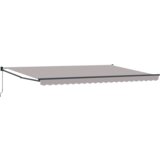 vidaXL ročna retraktibilna tenda svetlo siva 500x300 cm, tenda za zamenjavo tkanine za okvir 5x3 m svetlo siva | Shoptok.si