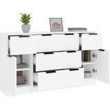 vidaXL Komplet komod 3-delni bel inženirski les | Shoptok.si