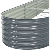 vidaXL Visoka greda 320x80x44 cm pocinkano jeklo siva | Shoptok.si