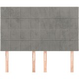  Uzglavlje svijetlosivo 144x5x118/128 cm baršunasto | shoptok.hr