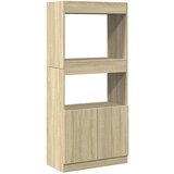 Maison Chic Visoka omara - Komoda - Predalnik sonoma hrast 63x33x140 cm inženirski les, (21722428) Cene