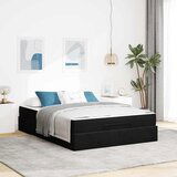 vidaXL Krevetna konstrukcija s pohranom Crna 140 x 200 cm Baršun | shoptok.hr