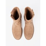 Shelvt Caramel ankle boots with decorative gold buckles | shoptok.hr