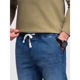Ombre Men's denim joggers with asymmetrical stitching - blue | shoptok.hr
