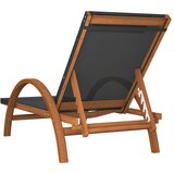  Ležaljka za sunčanje s jastukom siva tekstilen i drvo topole | shoptok.hr