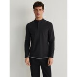 Reserved - Regular polo-majica dugih rukava - tamnosivo | shoptok.hr