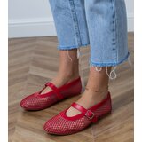 D/CEO Red mesh ballet flats with a buckle Turina | Shoptok.si