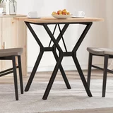 vidaXL Blagovaonski stol Y-oblika 70x70x75 5 cm od borovine i željeza