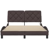  Okvir za krevet s LED rasvjetom bez madraca tamnosmeđi 140x190 cm tkanina | shoptok.hr
