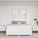  Krevetna konstrukcija s madracem Bijelo 180 x 200 cm tkanina | Eponuda.com