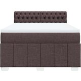 vidaXL Box spring postelja z vzmetnico temno rjava 160x200 cm blago, (21321591) | Shoptok.si