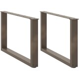  Noge za klub stolić U-oblik 2 kom Prirodni čelik 60 x (42-43) cm Čelik | shoptok.hr
