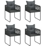  5-dijelni vrtni blagovaonski set od PVC ratana crno-smeđi | shoptok.hr