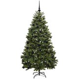 vidaXL Umjetno božićno drvce S LED lampica Zelena 180 cm PVC i metal | shoptok.hr
