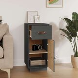  Komoda siva 34x40x75 cm trdna borovina, (20654743) | Shoptok.si