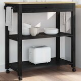  Kuhinjski kolica Jednobojno Crna 88 5 x 40 x 48 cm | shoptok.hr
