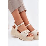 Boto Wedge Sandals For Women With Buckle Beige Liniella | Shoptok.si