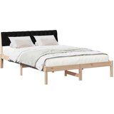  Kovinska posteljna konstrukcija Rjava in črna 150 x 200 cm, (5000084305) | Shoptok.si