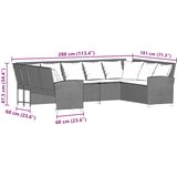  Vrtna sofa s jastucima smeđi poliratan | shoptok.hr