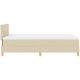 vidaXL Boxspring krevet s madracem Krema 120 x 190 cm tkanina | shoptok.hr