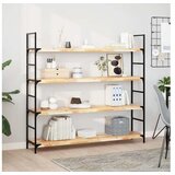 vidaXL Plutajuće police 4 kom 160x30x4 cm od neobrađenog drva bagrema - Prirodna 160 x 30 x 4 cm 4 1 | shoptok.hr