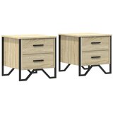 Maison Chic Dvo delni komplet Nočne omarice - Nočne mize sonoma hrast 40x41x40 cm inženirski les, (21689124) Cene