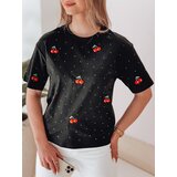 DStreet T-shirt damski w wiśnie FRUTTIKA czarny | shoptok.hr