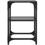  Stolići za kavu s crnim staklenim vrhom 2 kom 30x30x45 cm čelik | shoptok.hr
