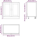 vidaXL Osnovna omarica za umivalnik "Porto" bela 80x46x81,5 cm | Shoptok.si