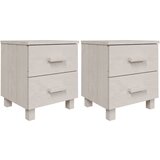 Maison Chic Dvo delni komplet Nočne omarice - Nočne mize HAMAR bela 40x35x44,5 cm trdna borovina, (21687165) Cene