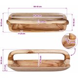  Fruit Bowl JEPARA Teak Brown 61 x 21 x 21 cm | shoptok.hr