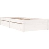  Okvir kreveta s ladicama bijeli 75 x 190 cm mali za jednu osobu | Eponuda.com