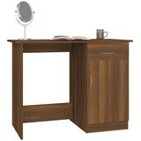 vidaXL Pisalna miza rjav hrast 100x50x76 cm inženirski les | Shoptok.si