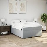  Krevet box spring s madracem svjetlosivi 140x200 cm od tkanine | shoptok.hr