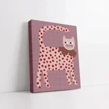 slika roze maca 25x20cm