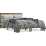  Okvir kreveta boja hrasta 120x200 cm konstruirano drvo i metal Cijene