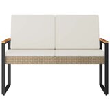  Vanjska klupa Bež i krem bijela 107 x 61 x 80 cm poliratan | shoptok.hr