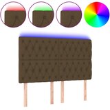  LED uzglavlje tamnosmeđe 160x7x118/128 cm od tkanine | shoptok.hr
